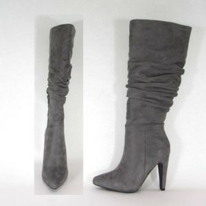 Gray Heel Boots
